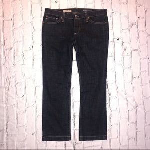 AG Jeans The Crop Dark Wash Straight Cropped sz 28